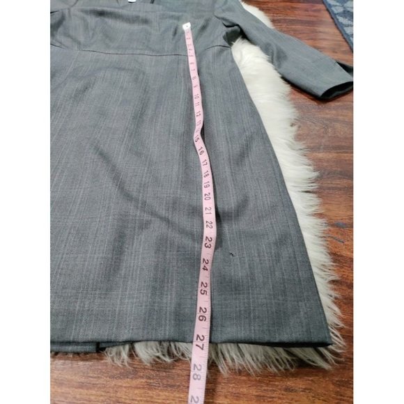 80's Pendleton 100% Wool Black & White Houndstooth Sheath Midi Dress 12 P - Picture 14 of 16